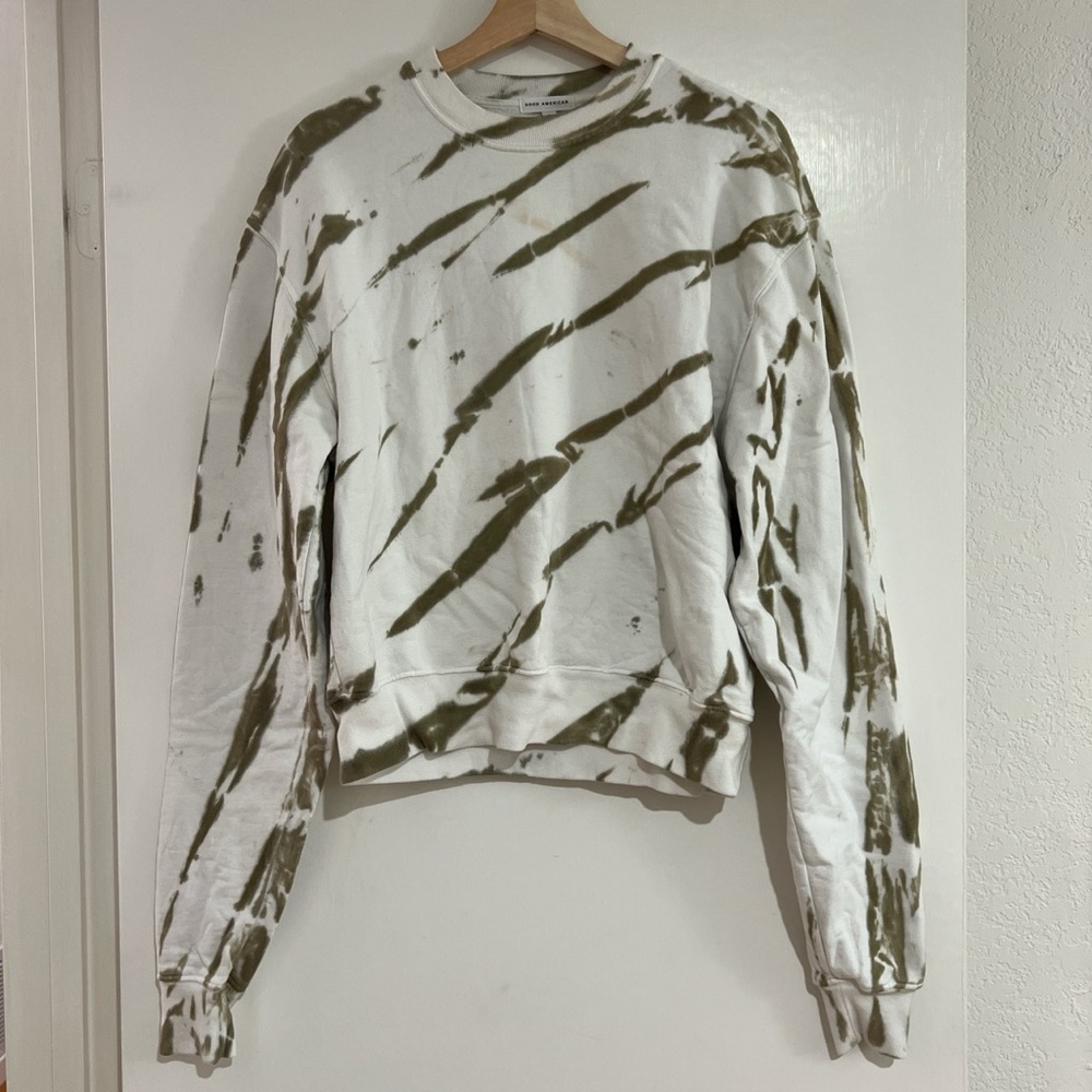 Good American Tie Dye Boyfriend Sweatshirt